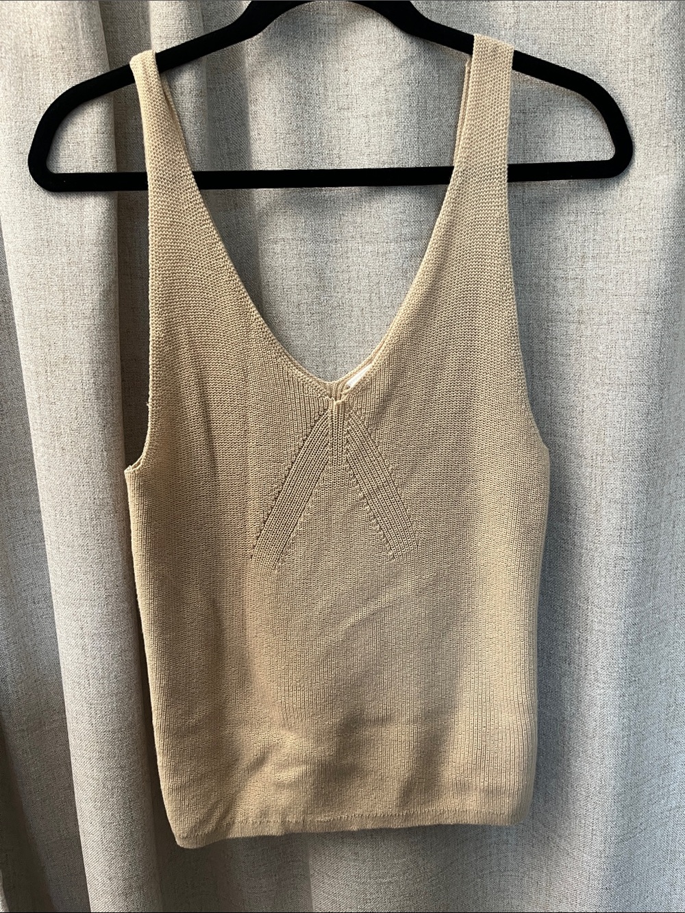 GAP Neutral Tan Knit Tank Top